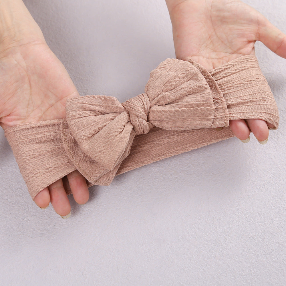 Wholesale Double-layer Bow Children's Nylon Headbands